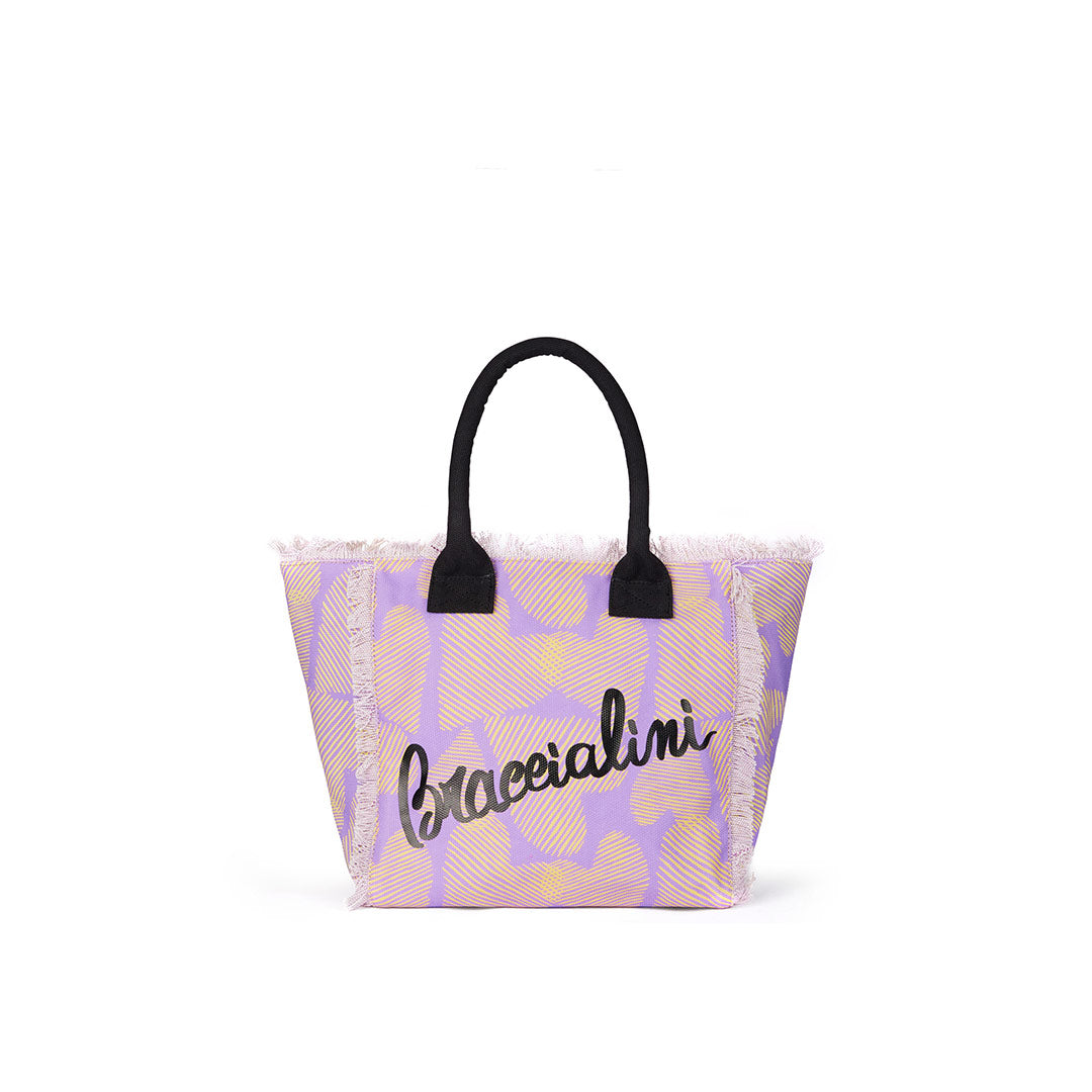 Borse Mare Braccialini in canvas sfrangiata - Outlet StageWear