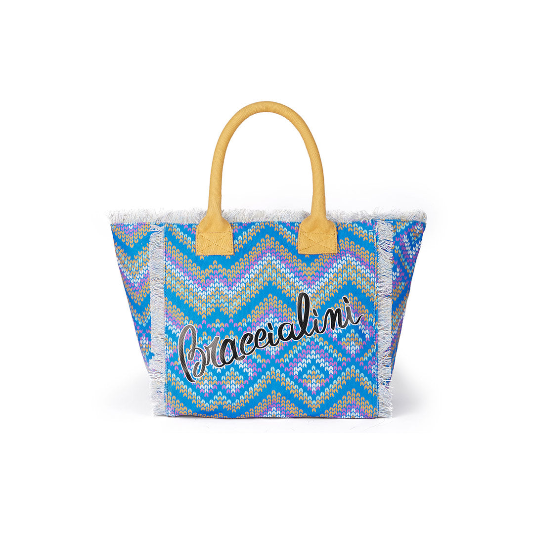 Borse Mare Braccialini in canvas sfrangiata - Outlet StageWear
