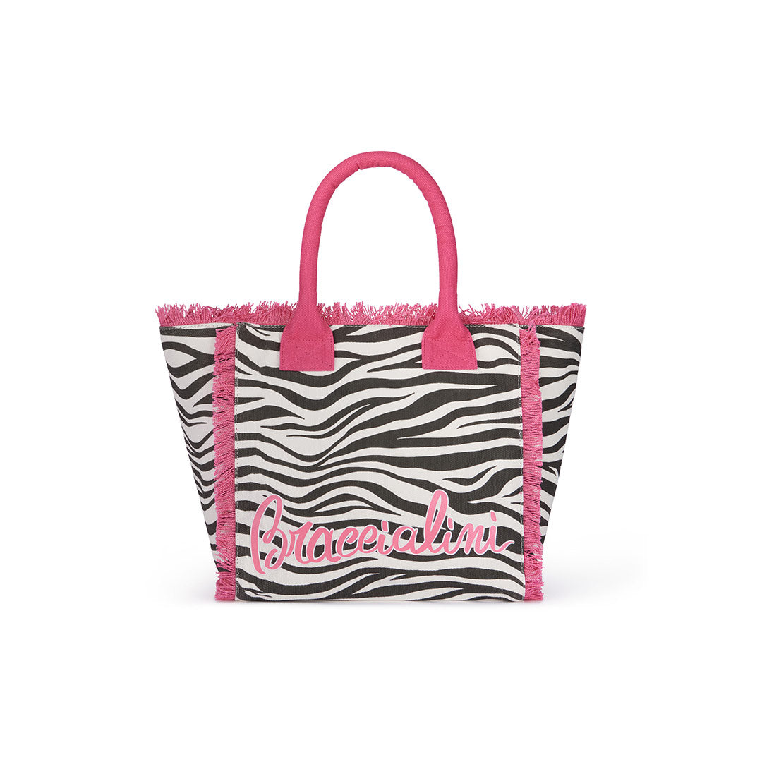 Borse Mare Braccialini in canvas sfrangiata - Outlet StageWear