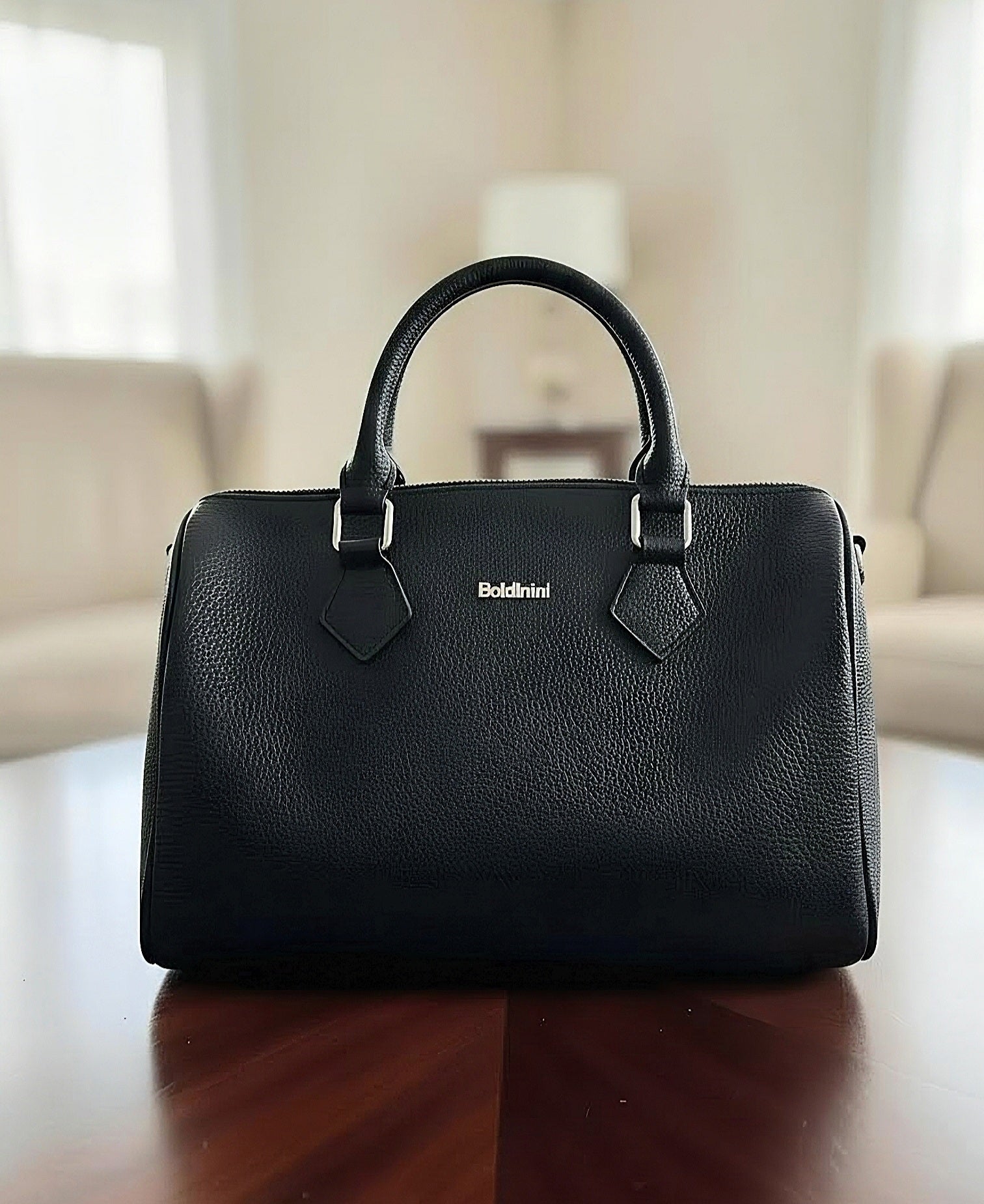 Borsa a Spalla Ecopelle Nera Stile Boutique - Outlet -46%