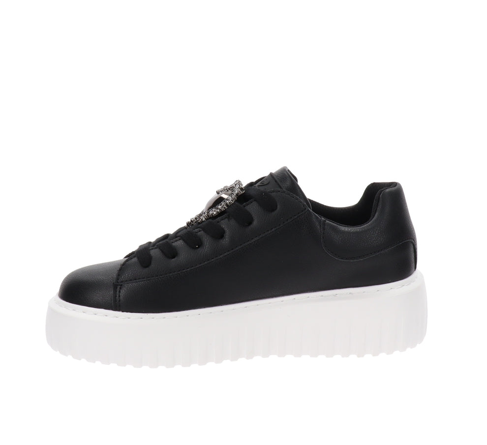Sneaker Platform Nera con Cuore Barocco - Tua by Braccialini