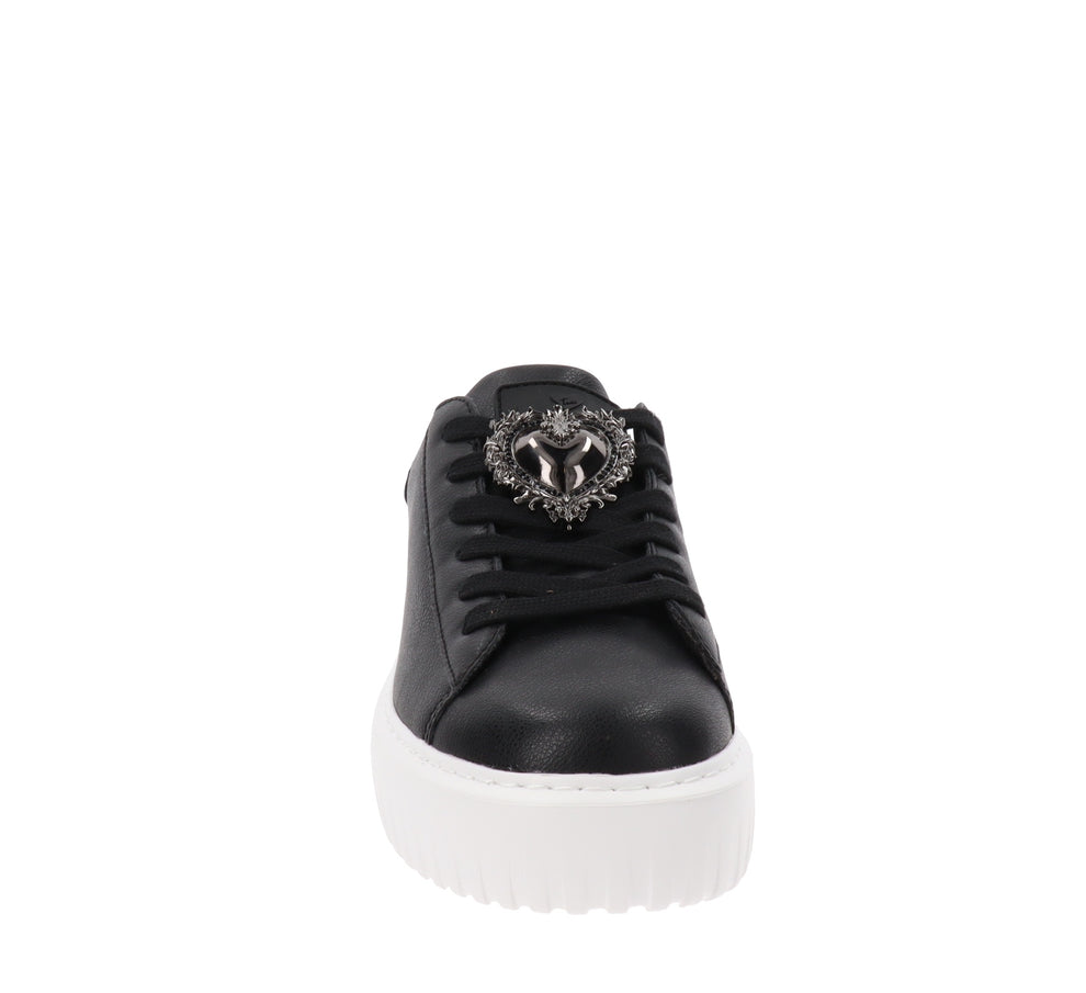 Sneaker Platform Nera con Cuore Barocco - Tua by Braccialini
